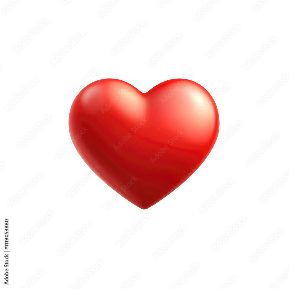 3D Render of a Shiny Red Heart Shape 3D Render of a Shiny Red Heart Shape