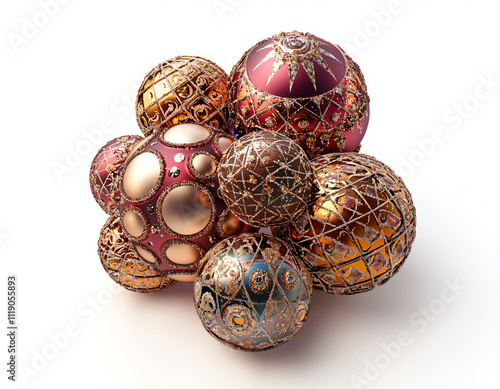 Wallpaper Mural Festive Christmas Ornaments Torontodigital.ca