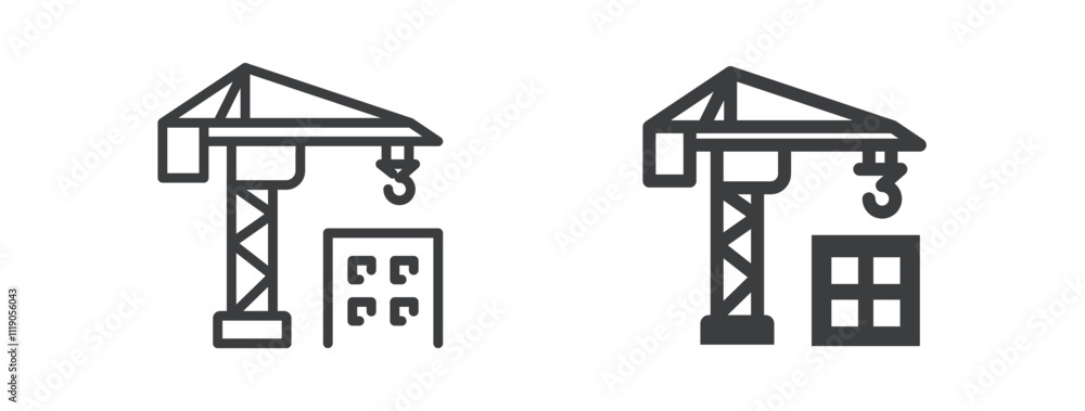 Construction icon. Line and glyph solid icon. Editable stroke and Perfect pixel isolated on clean transparent background. Vector illustration. Construction icon. Line and glyph solid icon. Editable stroke and Perfect pixel isolated on clean transparent background. Vector illustration.