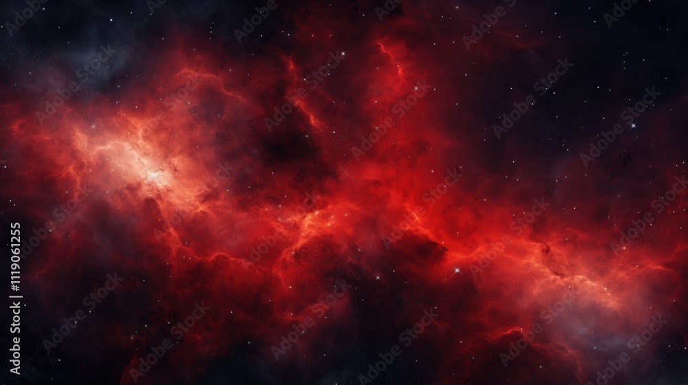 Fototapeta premium abstract red universe nebula clouds in space. wallpaper background