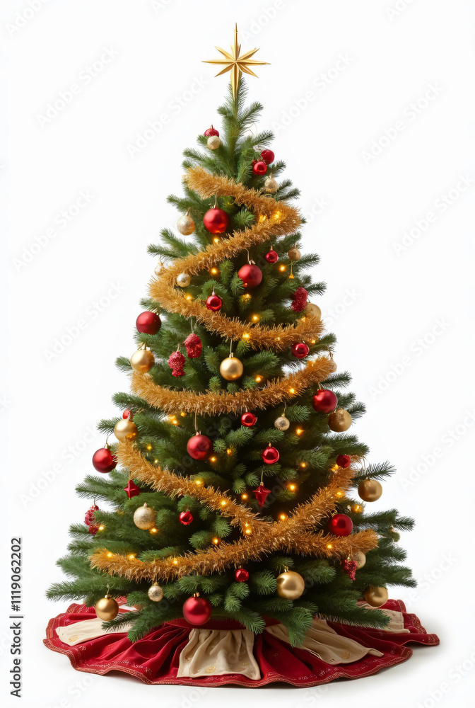 Fototapeta premium decorated christmas tree