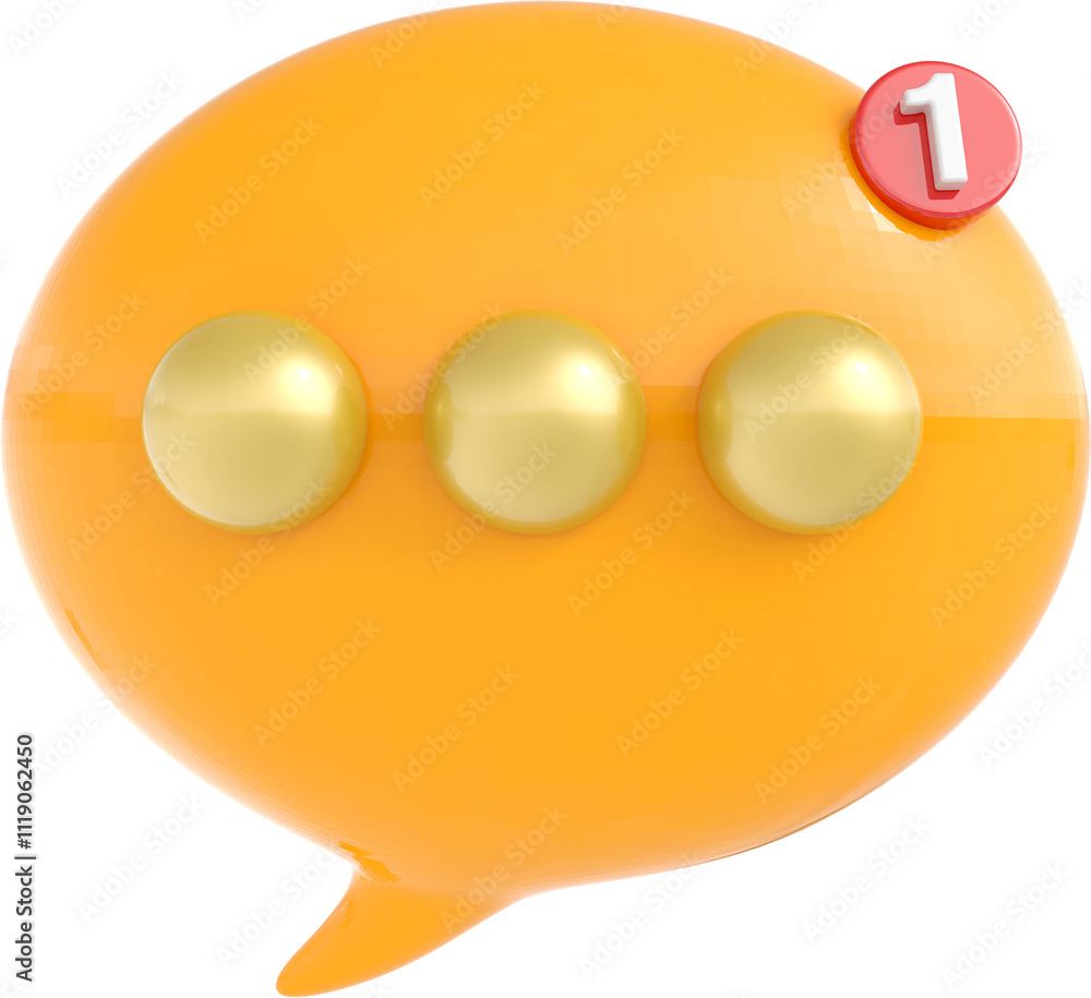 Bubble Chat Notification 3d icon illustration Bubble Chat Notification 3d icon illustration