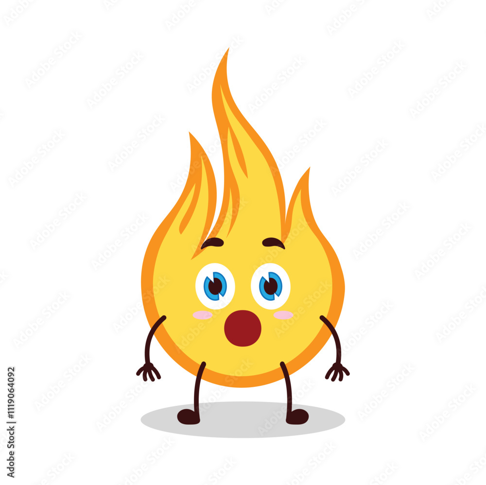 cute shocked expression of fire cartoon character cute shocked expression of fire cartoon character