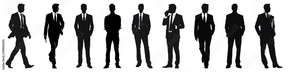 PNG Simple people silhouette set on transparent background PNG Simple people silhouette set on transparent background