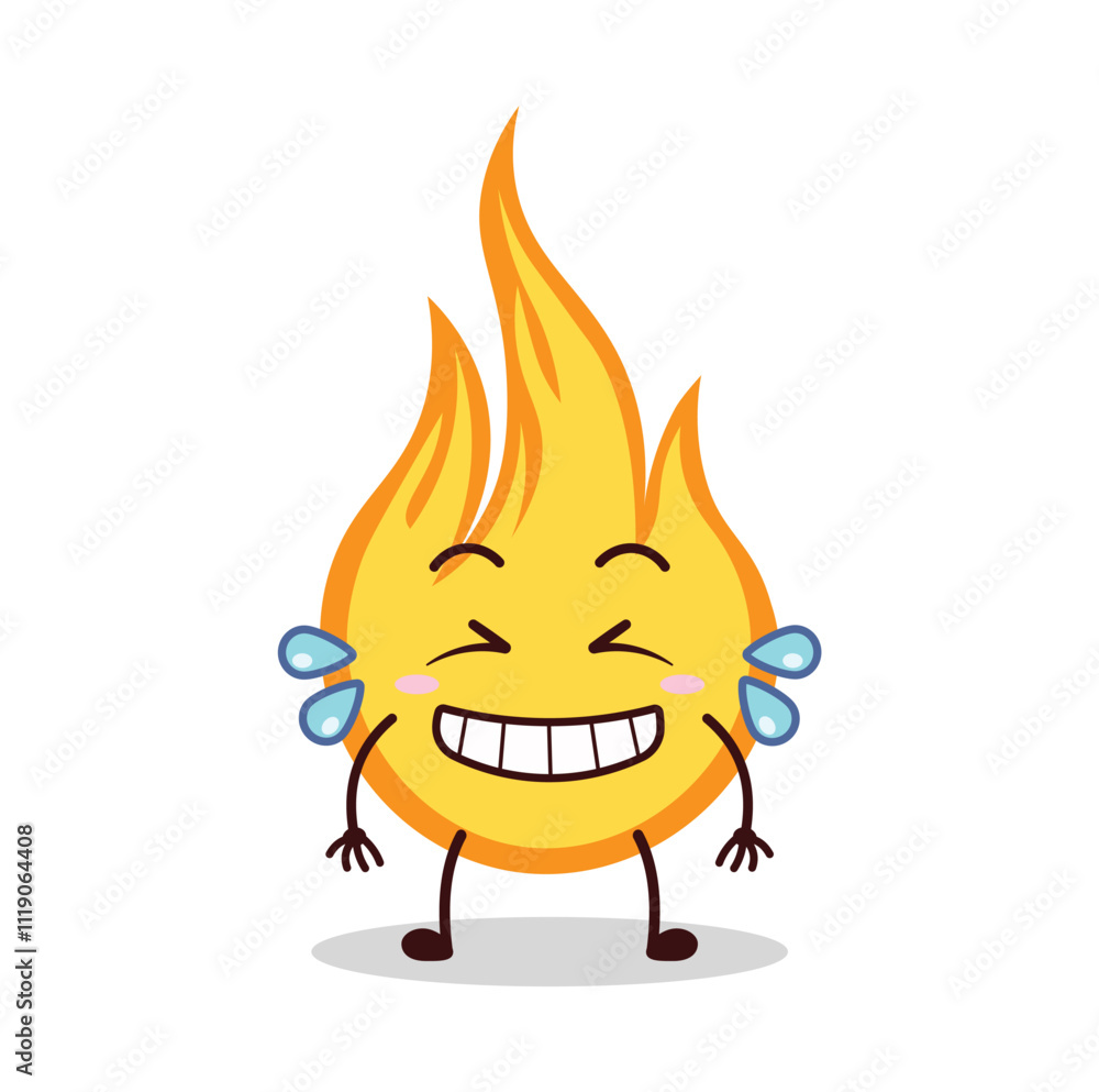 cute pleased expression of fire cartoon character cute pleased expression of fire cartoon character