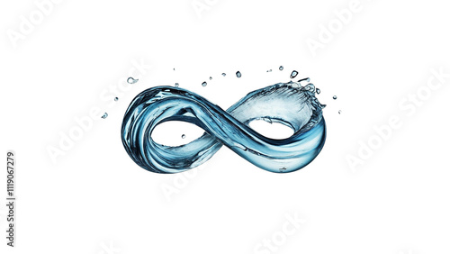 infinity symbol in water style