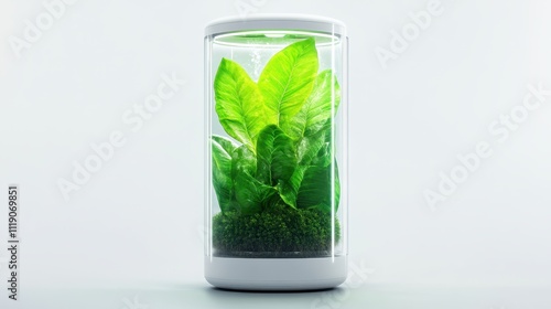 Wallpaper Mural Indoor plant in modern glass container. Torontodigital.ca