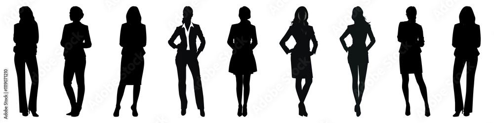 PNG Simple people silhouette set on transparent background PNG Simple people silhouette set on transparent background