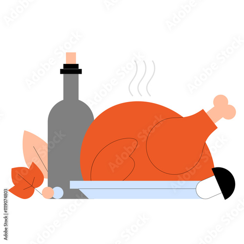 Thanksgiving turkey for festive dinner