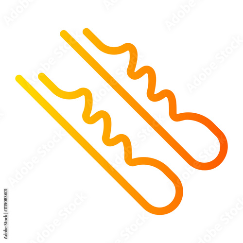 hair pin Gradient icon