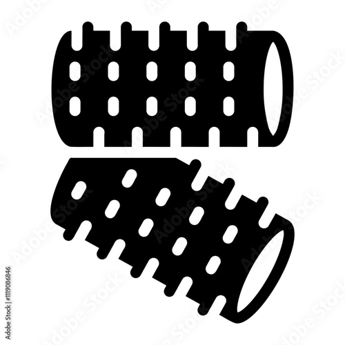 hair rollers Solid icon