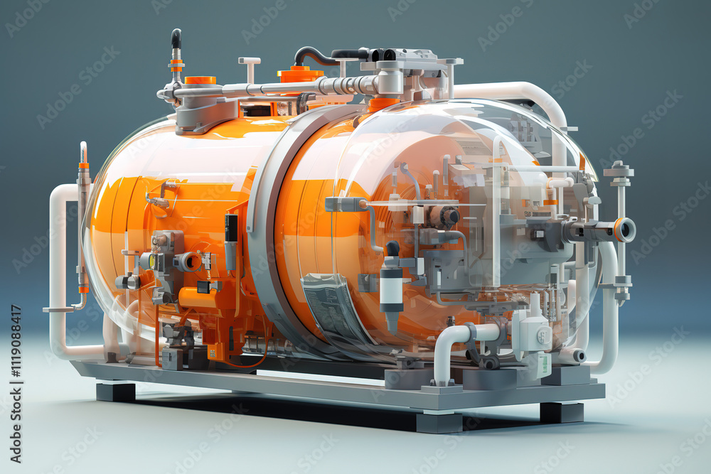 Fantastic Industrial Complex With Storage Tanks and Pipelines Fantastic Industrial Complex With Storage Tanks and Pipelines