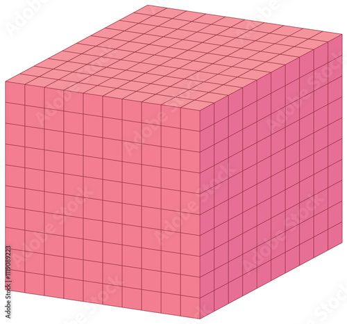 Geometric Cube with Mathematical Blocks