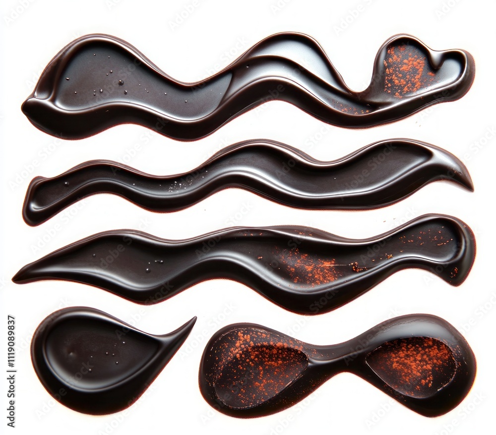 Abstract Chocolate Patterns with High Contrast Lighting and Minimalist Composition Abstract Chocolate Patterns with High Contrast Lighting and Minimalist Composition