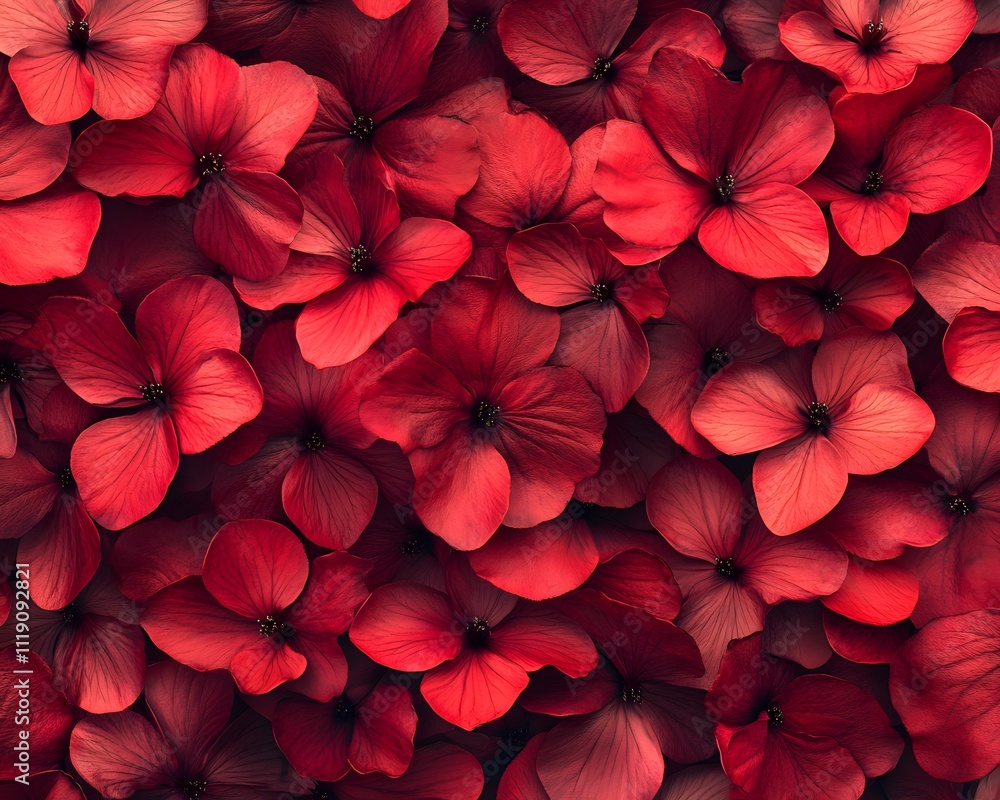 A vibrant array of red flowers creating a rich, textured background. A vibrant array of red flowers creating a rich, textured background.