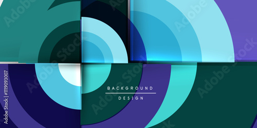Target circle geometric abstract shapes. Vector Illustration For Wallpaper, Banner, Background, Card, Book Illustration, landing page