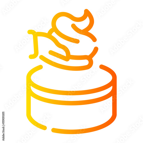 pomade Line Gradient Icon