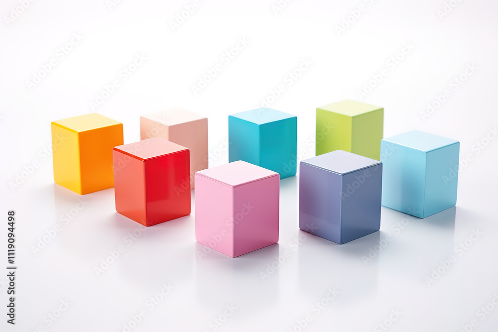 Elegant Graphic concept with colorful wood blocks Elegant Graphic concept with colorful wood blocks