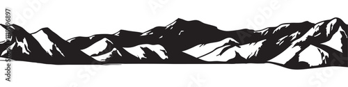 mountain vector illustration.  landscape mature silhouette element 