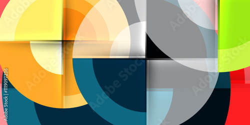 Target circle geometric abstract shapes. Vector Illustration For Wallpaper, Banner, Background, Card, Book Illustration, landing page