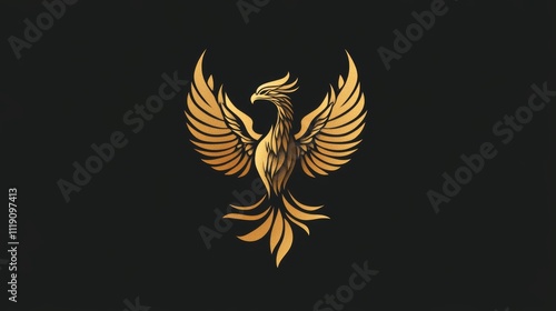 Captivating logo featuring a powerful phoenix