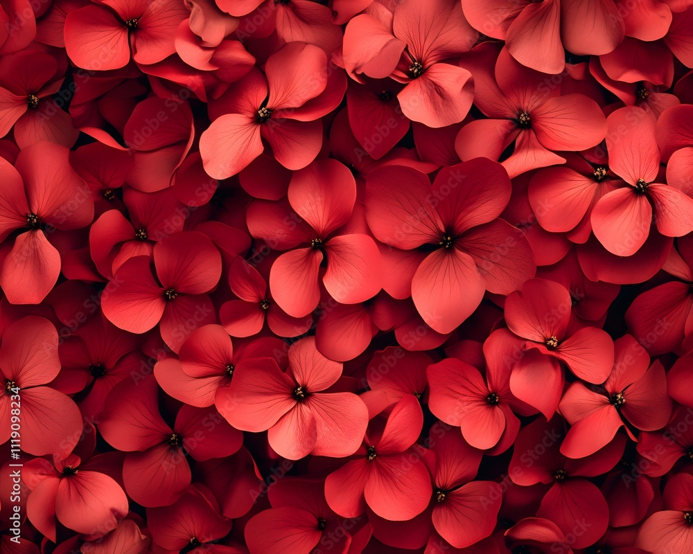 A vibrant display of red flowers creating a lush, textured background. A vibrant display of red flowers creating a lush, textured background.