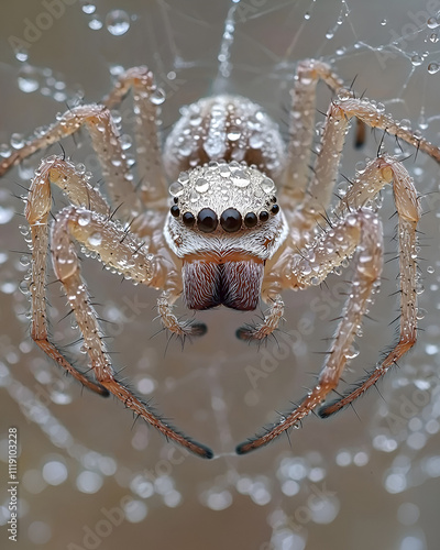 Orbweaver spider nature close-up web macro wildlife photo