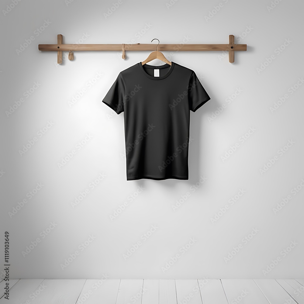 Basic black tshirt mockup Basic black tshirt mockup