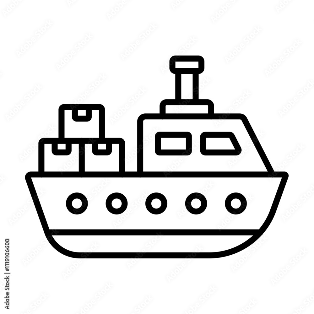 Cargo Ship Icon Cargo Ship Icon