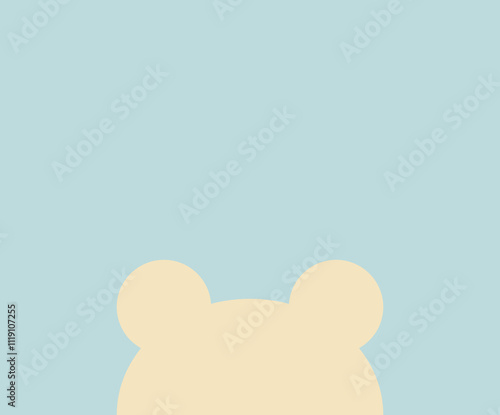 Vintage green background with bear for background note and texture concept 