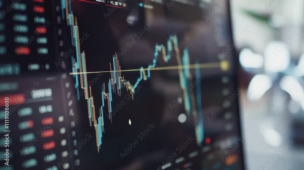 Financial Data Analysis with Graphs and Stock Market Trends Displayed Financial Data Analysis with Graphs and Stock Market Trends Displayed