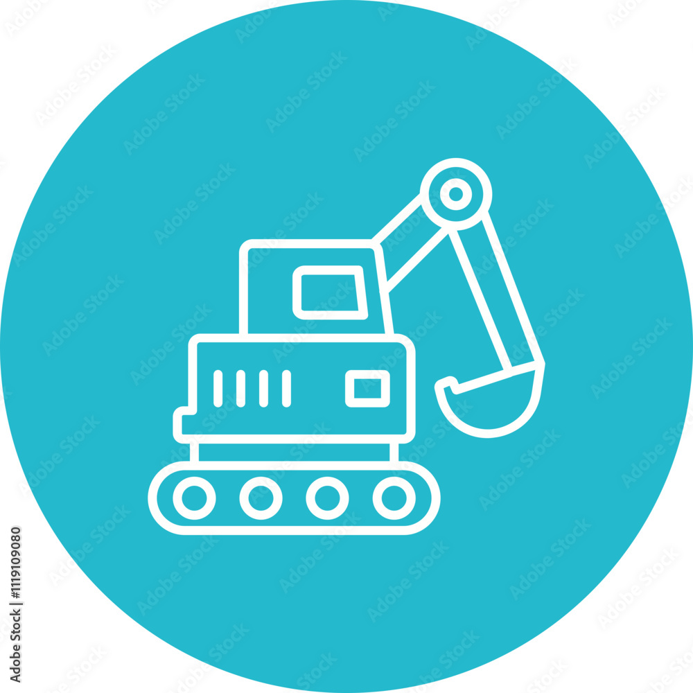 Excavator Icon Excavator Icon
