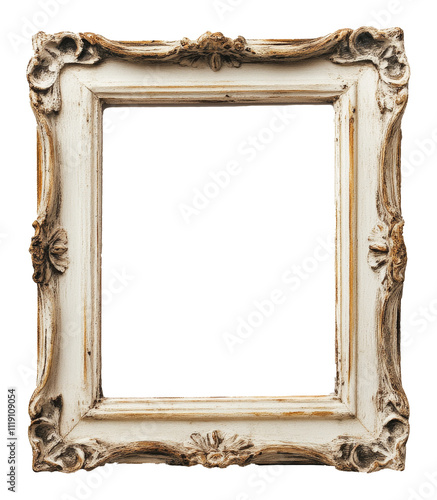 ornate vintage picture frame with decorative design