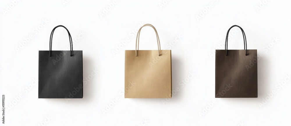 blank paper shopping bags set isolated on a white background blank paper shopping bags set isolated on a white background