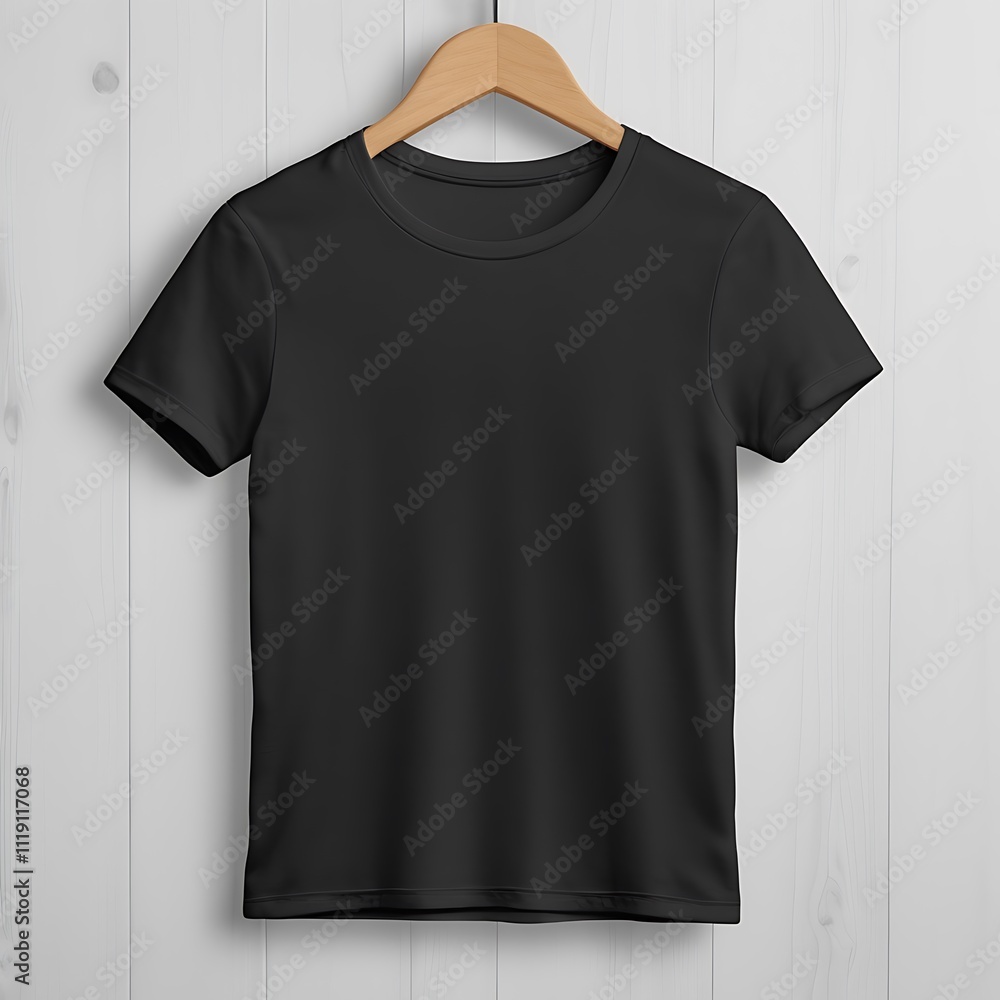 Black tshirt mockup isolated Black tshirt mockup isolated