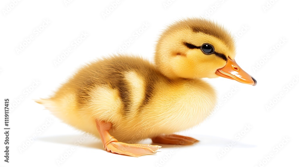 Duckling, yellow, full body shot, isolated on white, high definition clarity. Duckling, yellow, full body shot, isolated on white, high definition clarity.