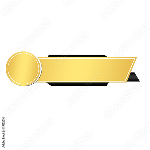 Golden Lower Third Label News Label banner Design