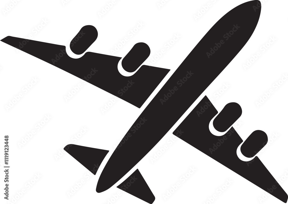 Airplane flies silhouette on a white background vector
Airplane flies silhouette on a white background vector