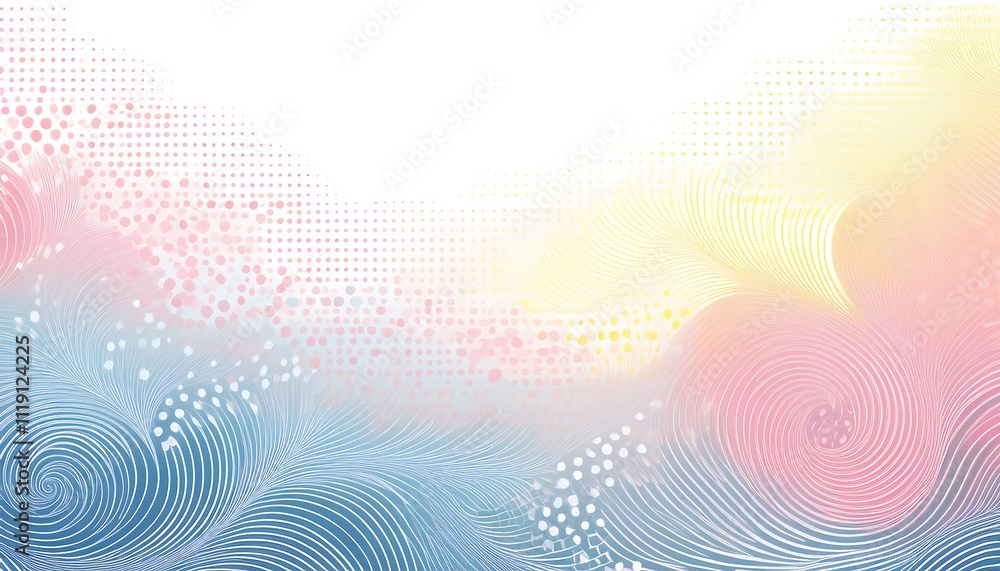 Abstract colorful wave pattern with soft gradients.