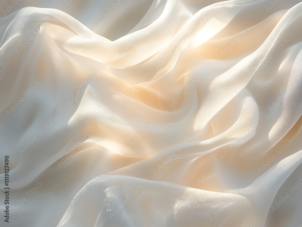 Fototapeta premium Glowing Waves of Satin Dreams