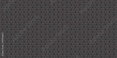 Wallpaper Mural seamless geometric tile repeating dynamic fabric pattern black and white background. minimalist hexagon textile business polygon wall paper textured background.	
 Torontodigital.ca