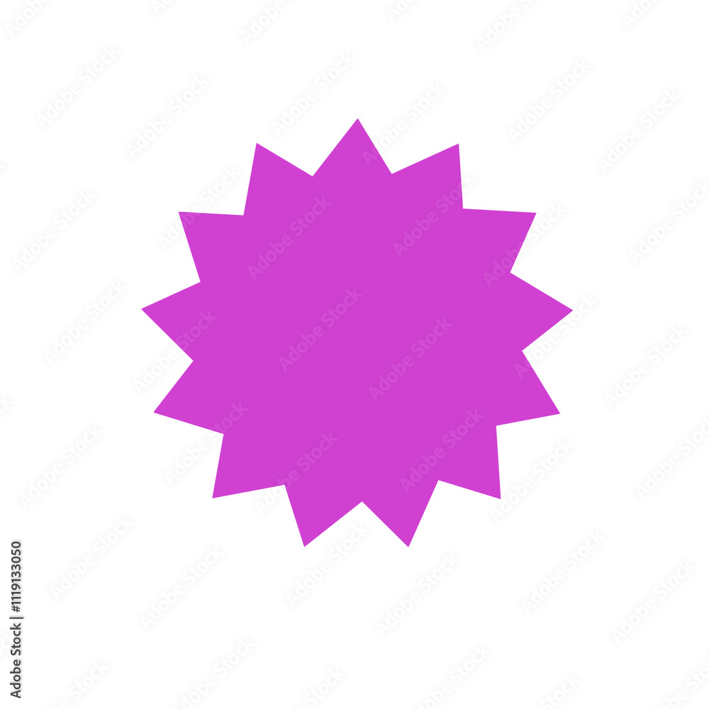 Blank purple star shaped price label isolated on transparent background, png image Blank purple star shaped price label isolated on transparent background, png image