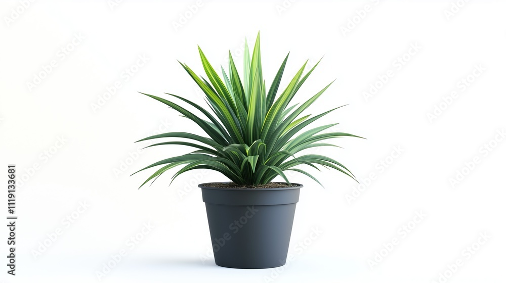 A green indoor plant in a plastic pot on a white background, isolated A green indoor plant in a plastic pot on a white background, isolated