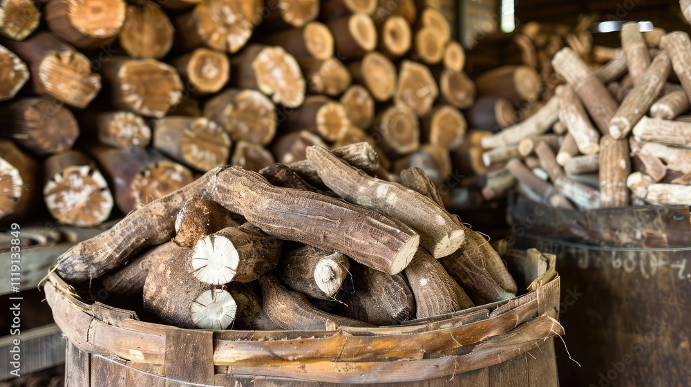 Stacked Firewood in Rustic Storage Shed Stacked Firewood in Rustic Storage Shed