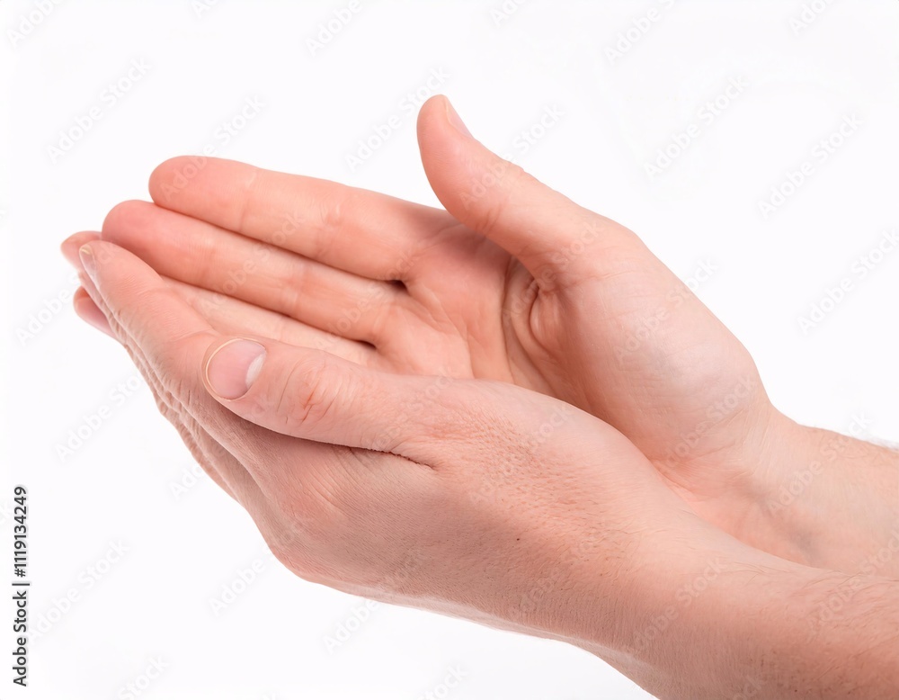 hands isolated on a white background, showing various poses or hand expressions hands isolated on a white background, showing various poses or hand expressions