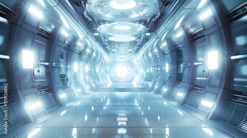 Futuristic Sci-Fi Space Tunnel