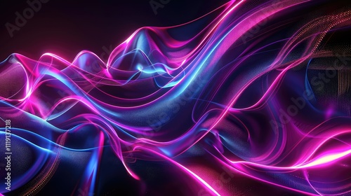 Vibrant Abstract Light Waves