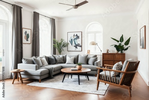 modern living room with sofa