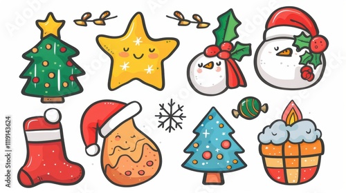 Cartoon Christmas: 2D Simple Illustration