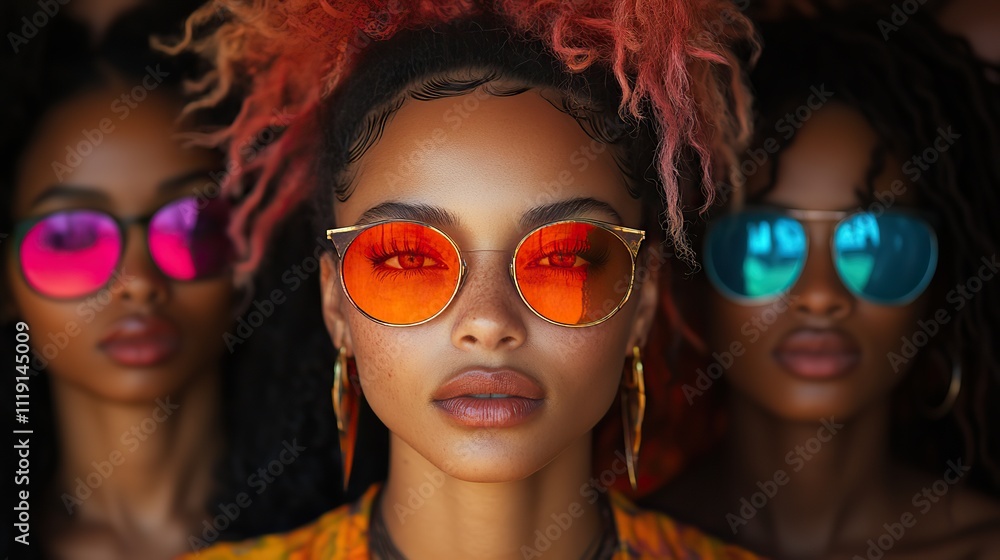 A vibrant group portrait of individuals with different hairstyles, celebrating diversity and style A vibrant group portrait of individuals with different hairstyles, celebrating diversity and style